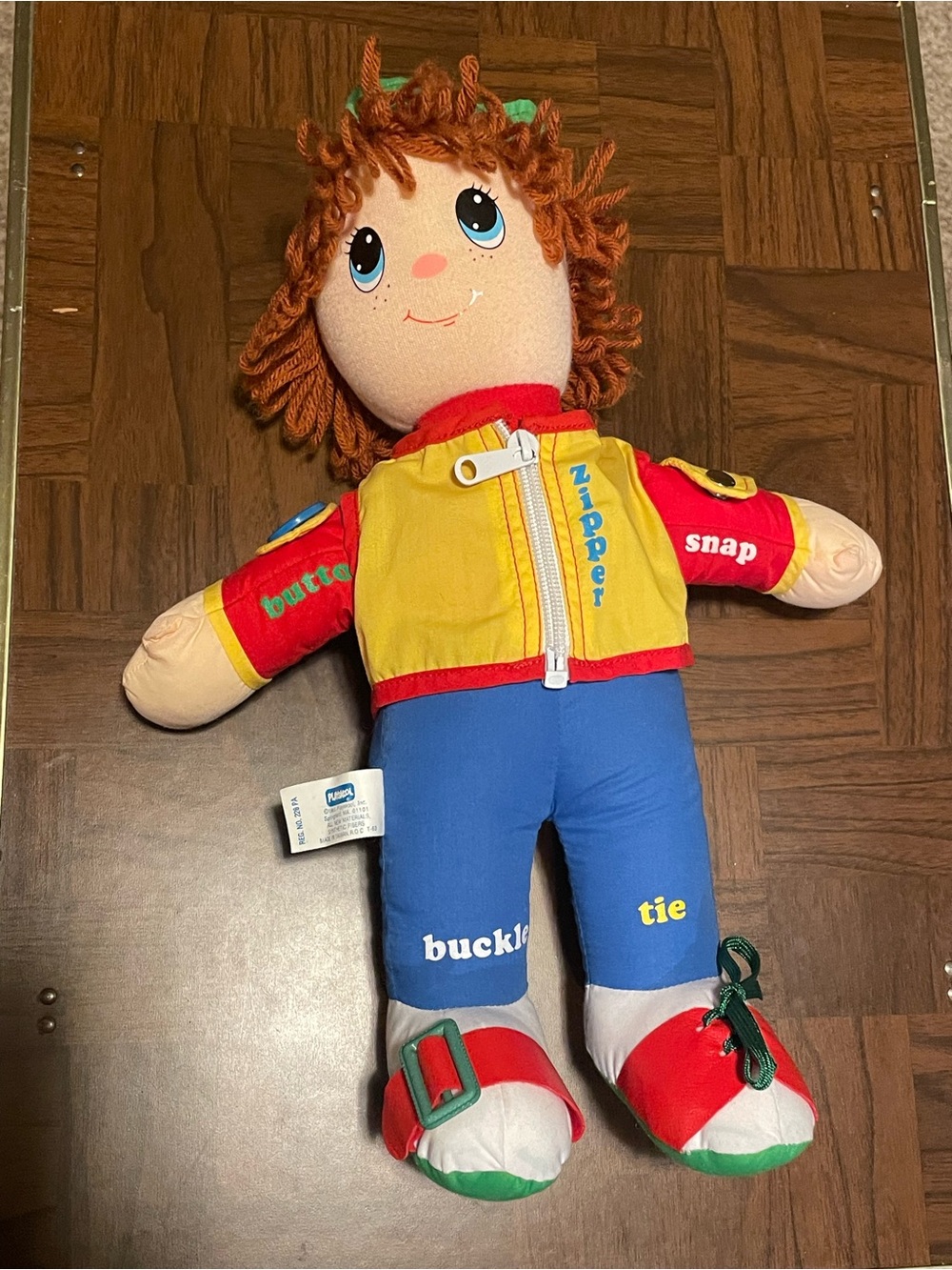 Vintage 1985 Playskool 453 Dapper Dan Stuffed Plush Toys Learning Doll
